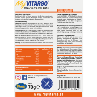 Vitargo CARBOLOADER Box (1.260 g / 18 Einzelportionen à 70 g) Blood Orange
